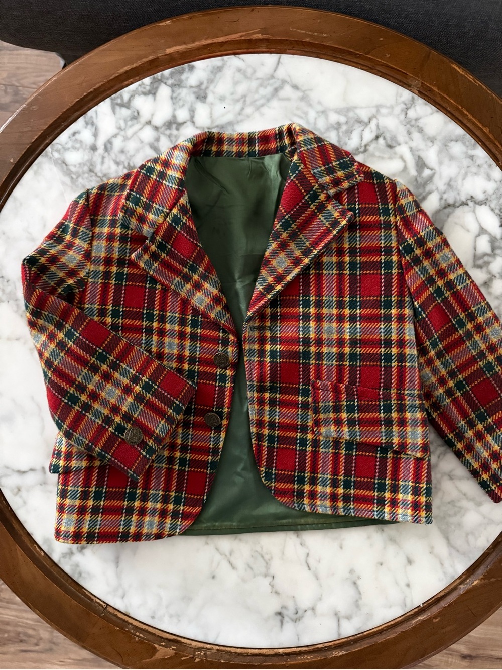 Vintage Jack Tar Holiday Plaid Boys Blazer